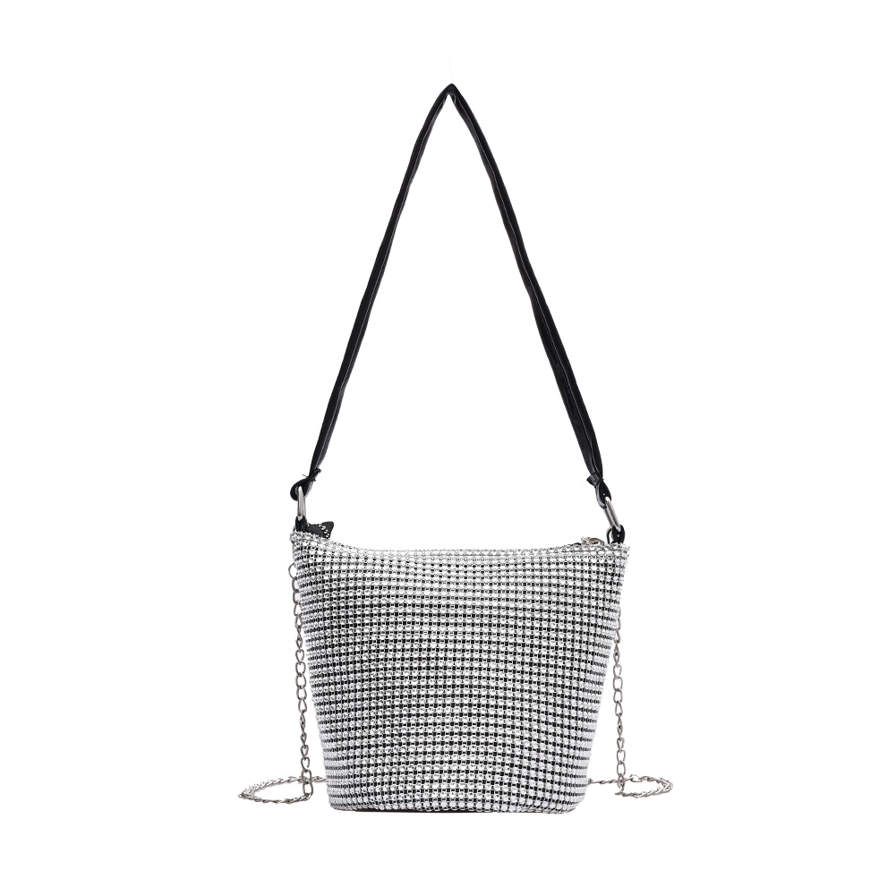 

Fashion Women Shoulder Bag Lady Bucket Chain Crossbody Handbag, Silver, 501 Original