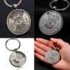 Vintage 50 Years Perpetual Calendar Keychain Sun Moon Compass Keychain Metal Compass Keychain Pendant