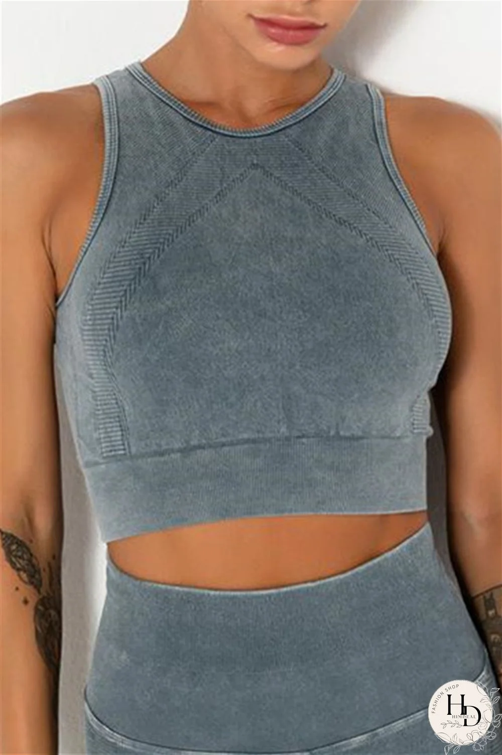Grey Casual Sportswear Solid Vests