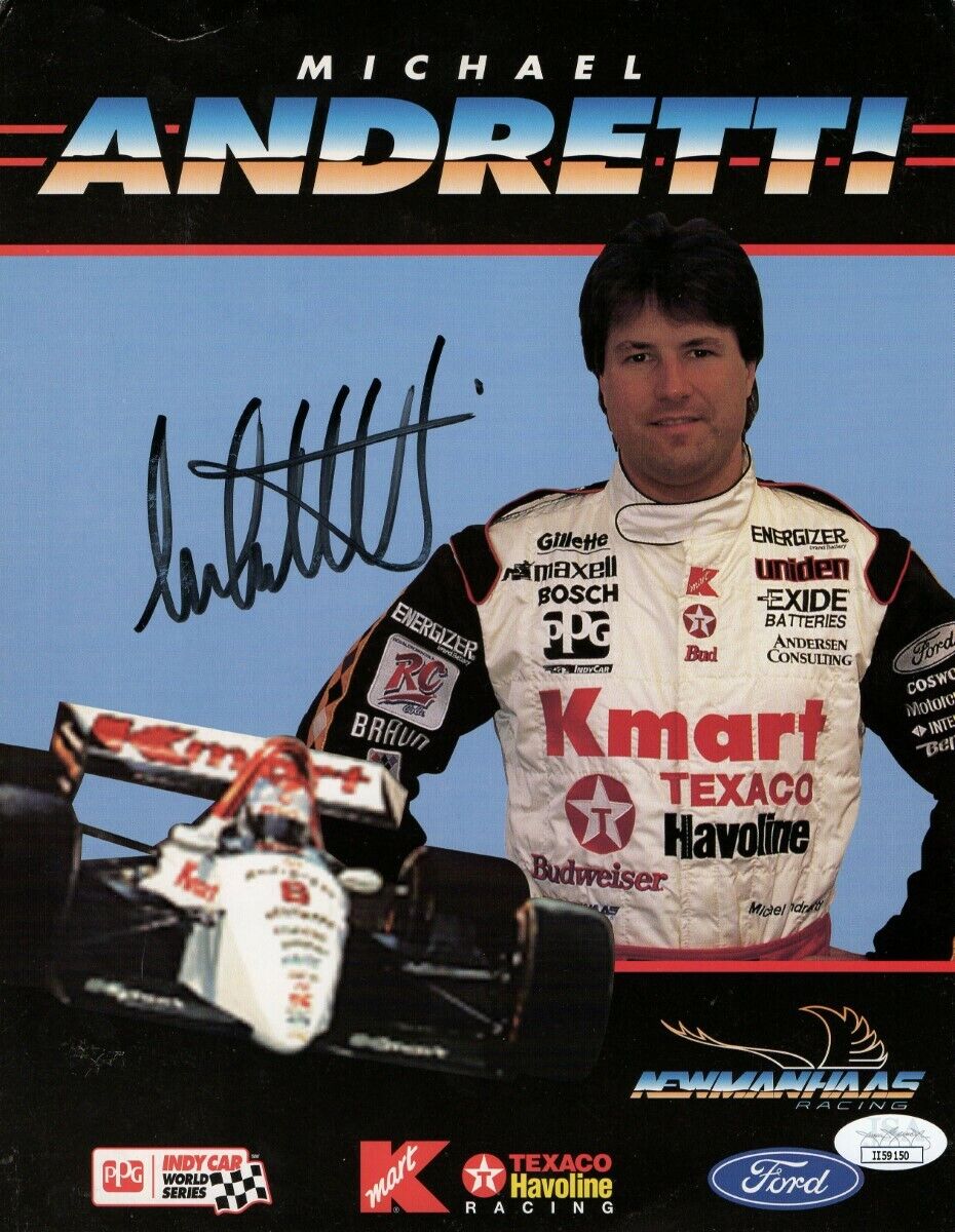 Michael Andretti Signed Autograph 8.5X11 Promo Photo Poster painting IndyCar K-Mart JSA II56150