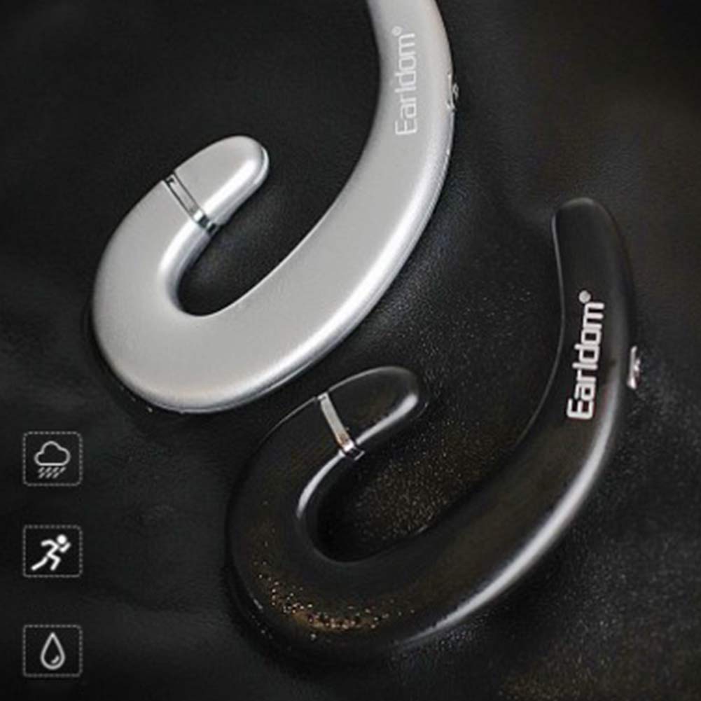 

Wireless Bluetooth Headset Ear Mounted Sports Bone Conduction Earbuds, Silver, 501 Original