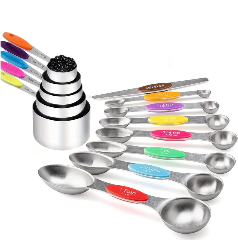 Casual Solid Color 430 Stainless Steel Silica Gel Measuring Spoon Measuring Cup 1 Piece 1 Set