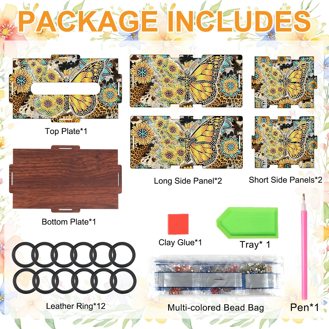 Wooden Diamond Painting Tissue Box for Home and Office Decoration (ZJH031)