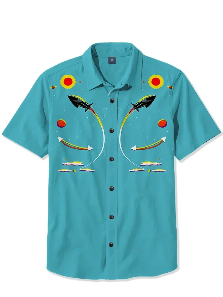 Suitmens 100% Cotton - 1950s Atomic Spaceship  Shirt