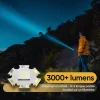 Lampe de poche lumineuse &agrave; zoom t&eacute;lescopique laser blanc