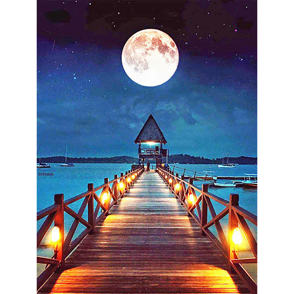 

Moon Landscape - Square Drill Diamond Painting - 30*40CM, 501 Original