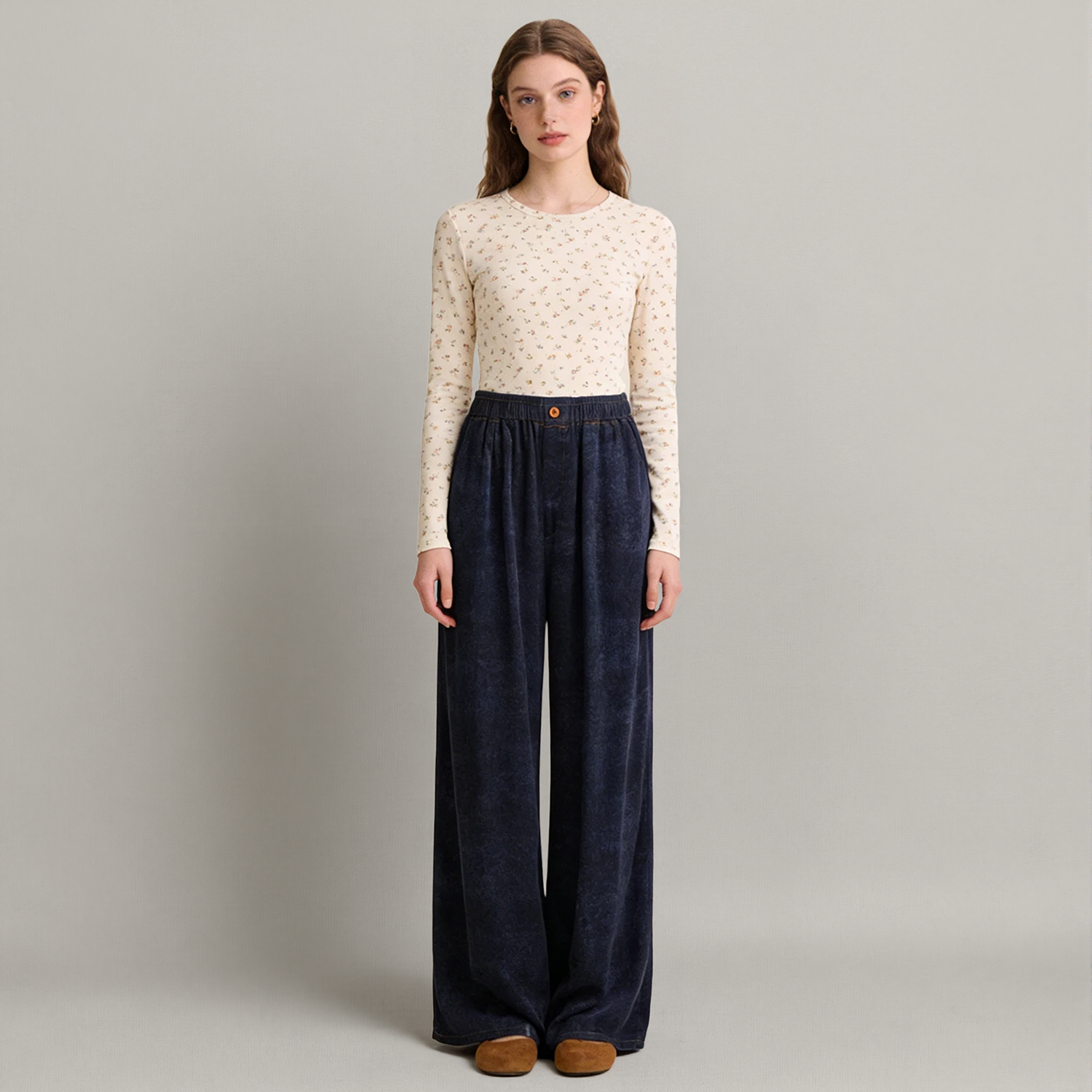 Women's Silk Crepe De Chine Pants-Elastic Waist REAL SILK LIFE