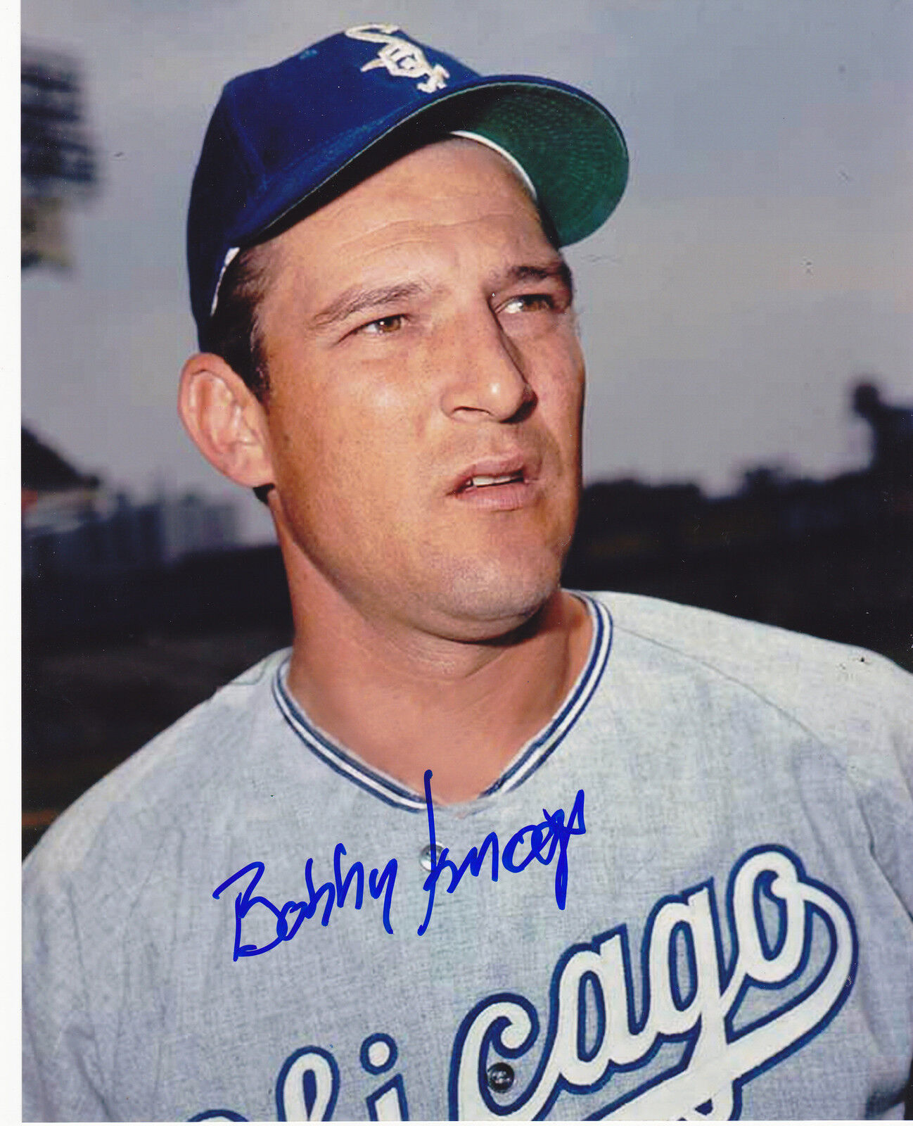 BOBBY KNOOP CHICAGO WHITE SOX ACTION SIGNED 8x10