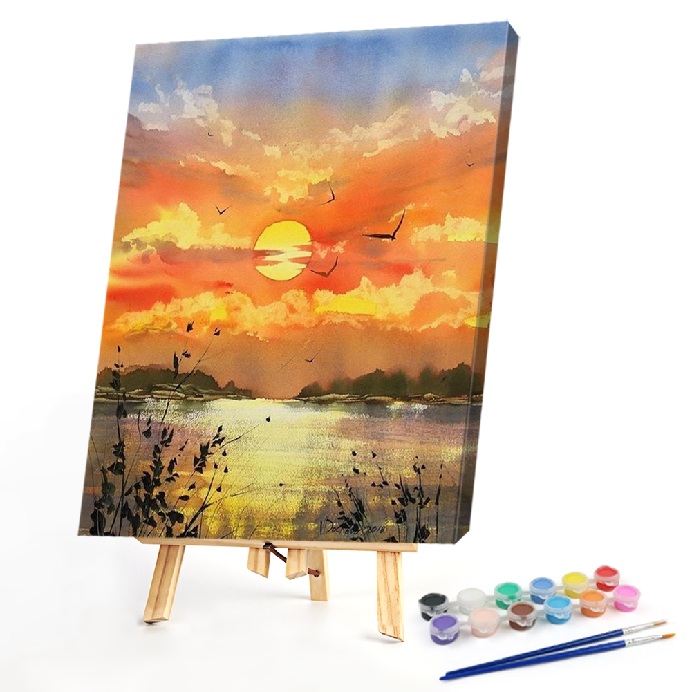 

40*50CM - Paint By Numbers - Sea Sunset, 501 Original