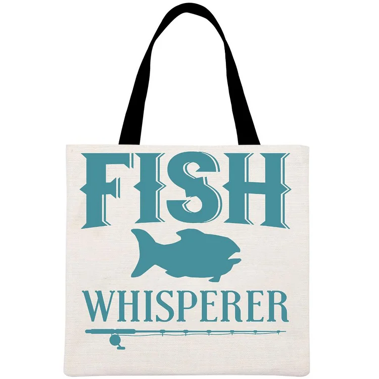 The Fish Whisperer Printed Linen Bag-Annaletters