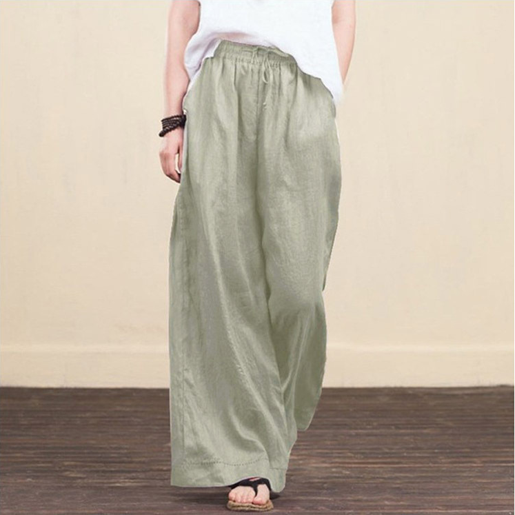 Ladies casual solid color casual pants