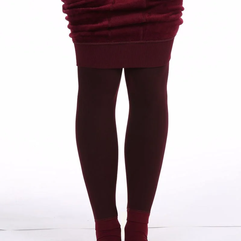 SVOKOR Winter Leggings Knitting Velvet Leggings High Elastic Thicken Warm Pants Skinny Pants For Women Leggins Comfortable