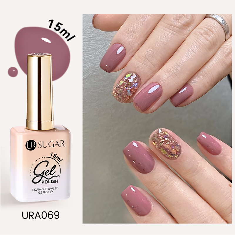 Needmkt UR SUGAR 15ml Champagne Water Light Cat Magnetic Gel Nail Polish Vernis Semi Permanent Soak Off Crystal Gel Polish For Nails