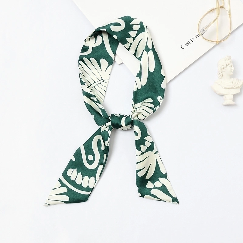 Women’s Sweet Polka Dots Heart Shape Satin Printing Silk Scarves