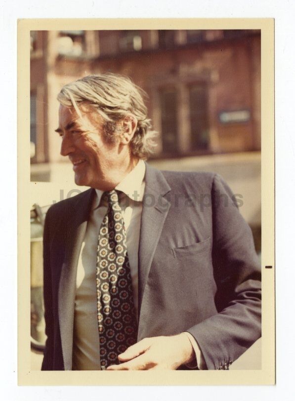 Gregory Peck - Vintage Candid Photo Poster painting by Peter Warrack - Previously Unpublished