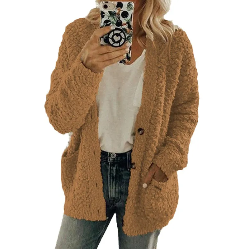 Uveng Uveng Wish 2025 Autumn And Winter Explosion Women's Fashion Casual Sweater Coat Size Coat