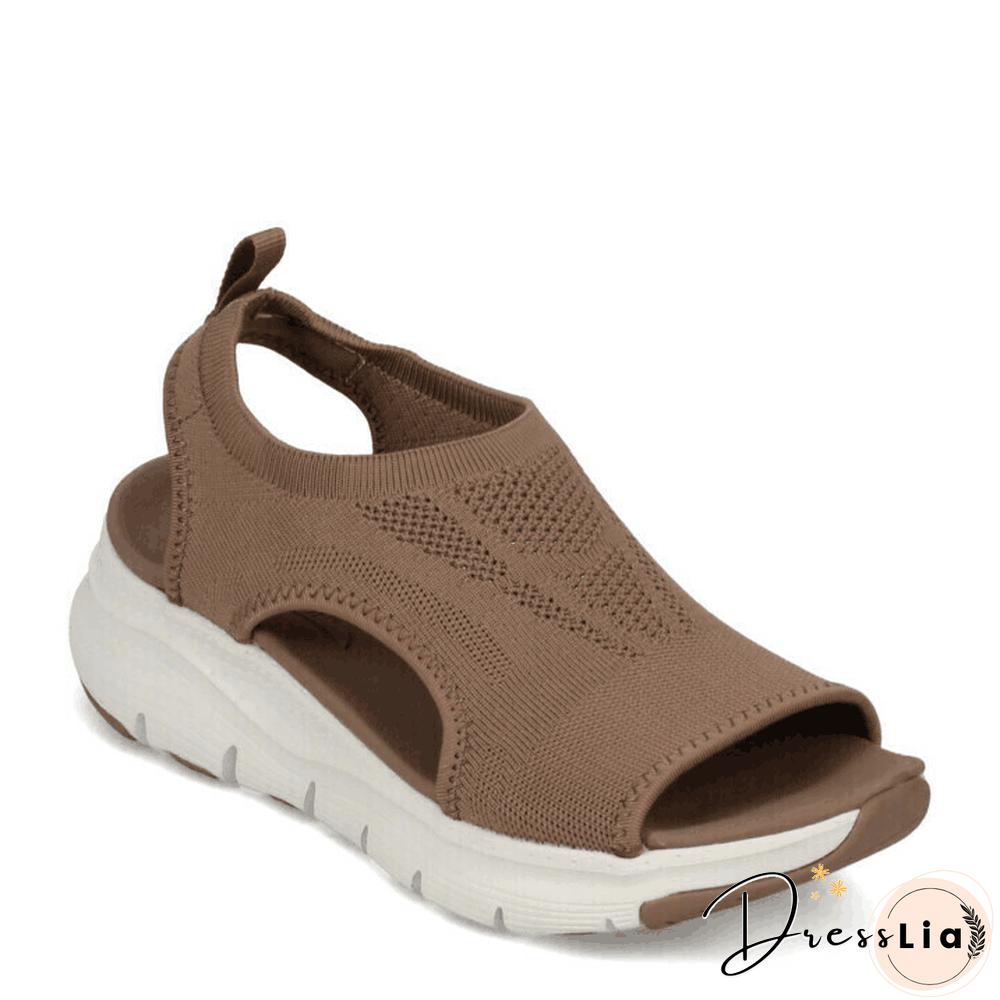 Summer Sport Sandals Washable Slingback Orthopedic Slide Women Platform Sandals Soft Wedges Shoes Casual Footwear