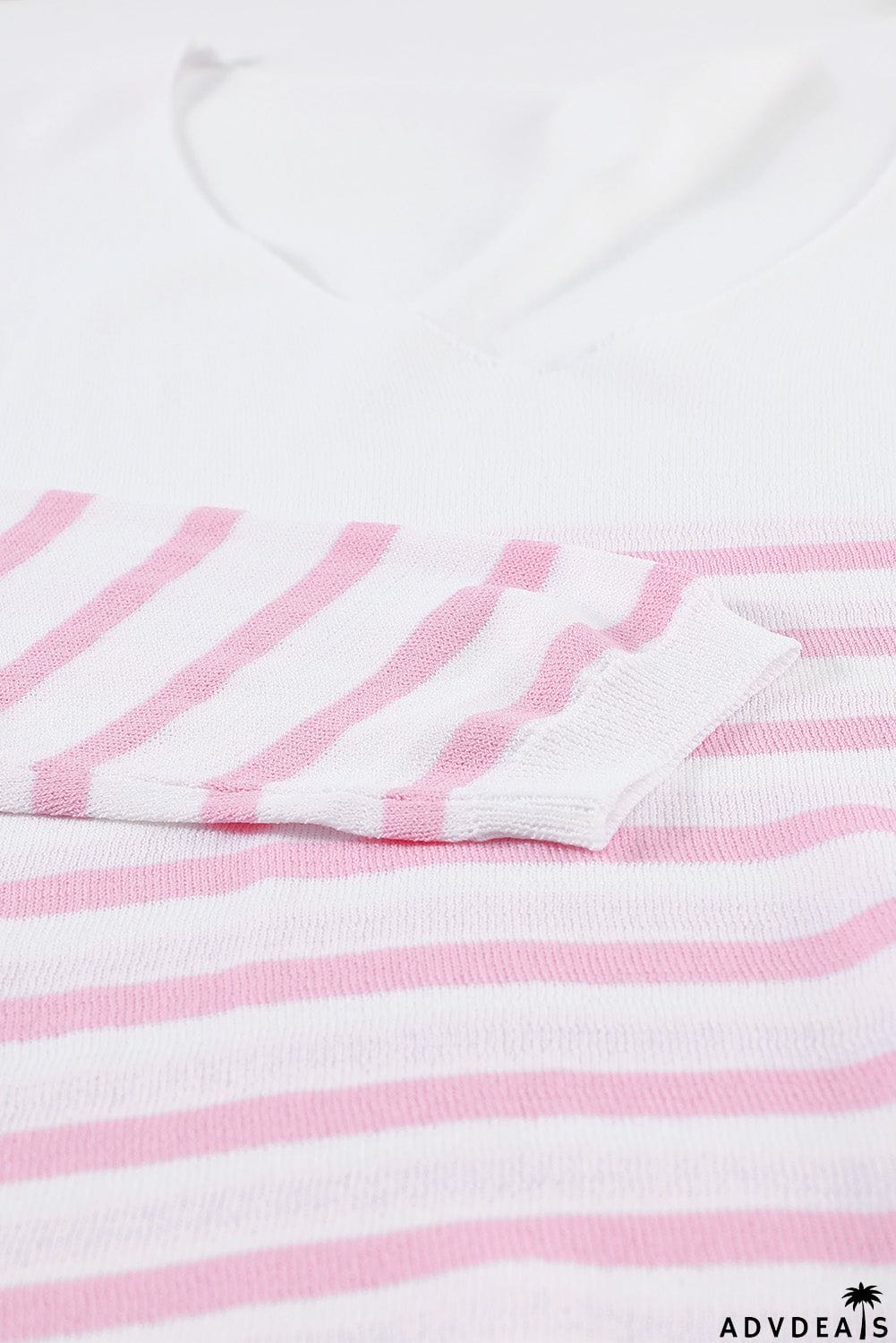 Striped V Neck Sweater