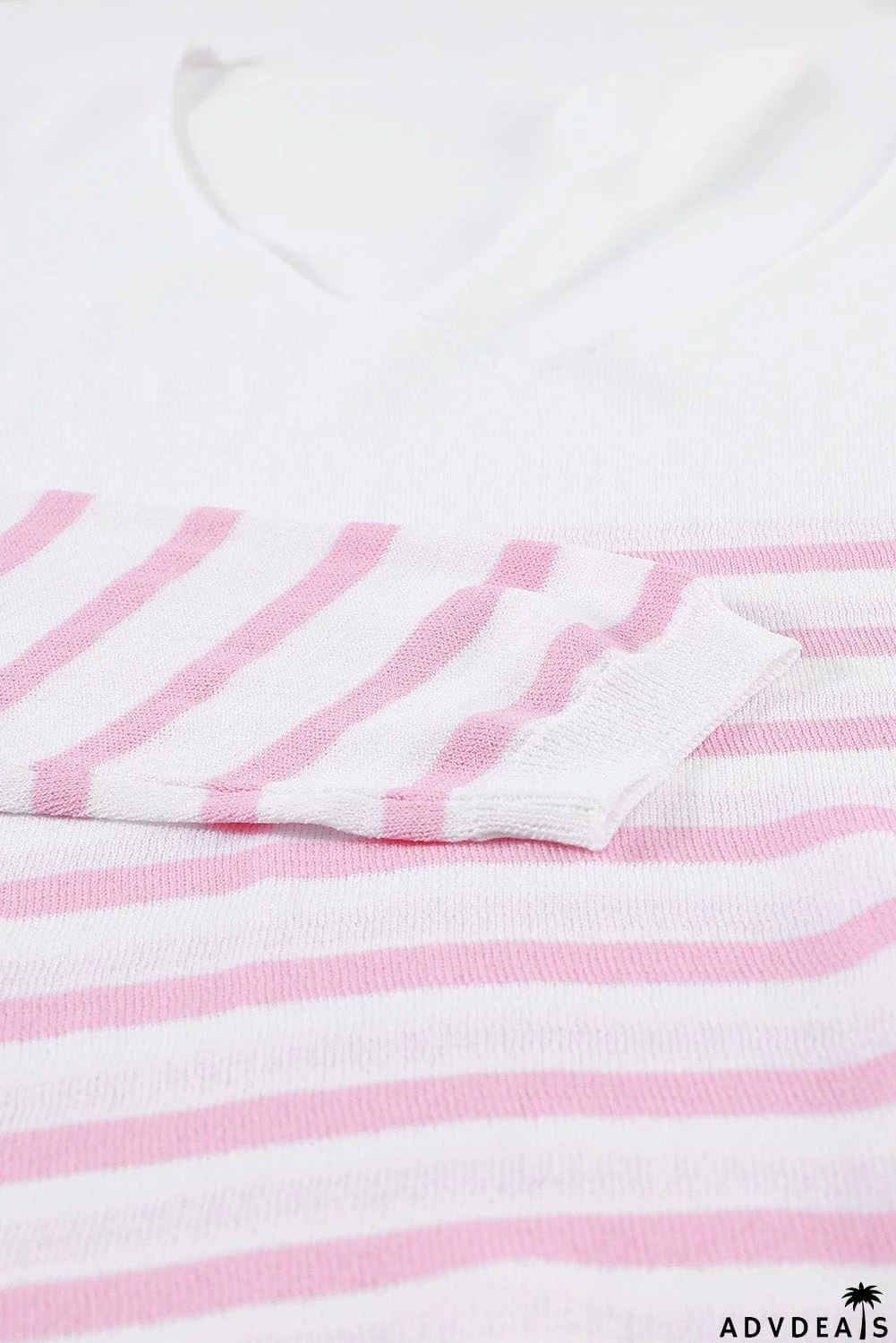 Striped V Neck Sweater