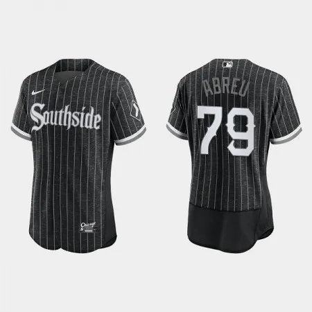 Men's Chicago White Sox #79 Jose Abreu Black 2021 City Connect Flex Base Stitched Jersey