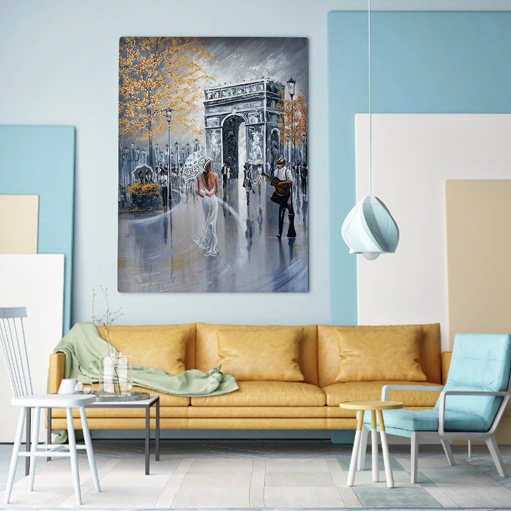 2pcs/Set Diamond Painting - Full Round Drill - Aesthetic Street(Canvas|30*40cm)