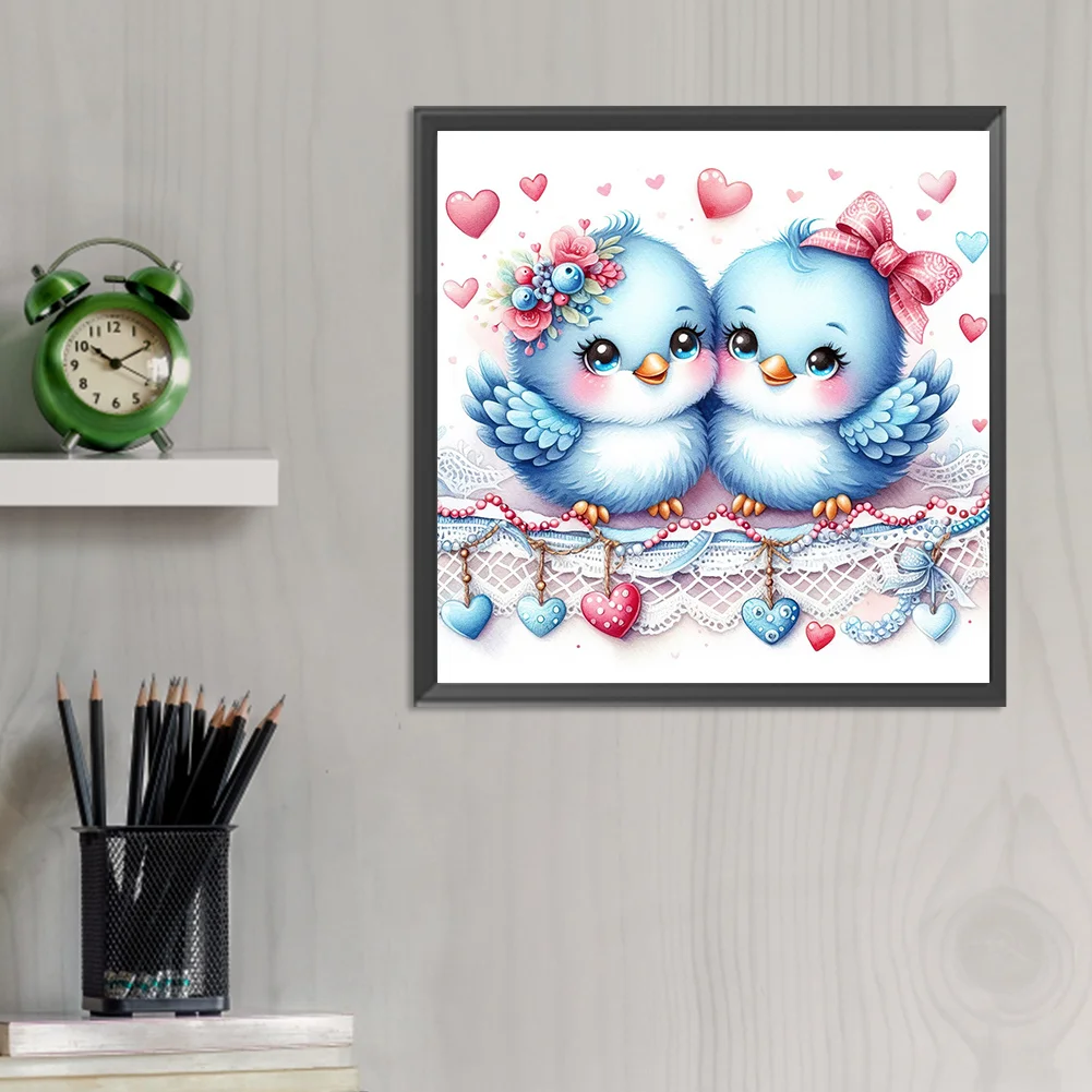 Diamond Painting - Full Round Drill - Cute Bird(Canvas|30*30cm)