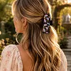 Black Flowers DIY Diamond Painting Claw Clips for Adults Beginners Diamond Art Western Hair Clips Anti-Slip Design for Women Long Short Hairstyle Jewelry Supplies