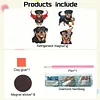 4PCS 2D/Flat Acrylic DIY Diamond Art Fridge Magnet Kit Rottweiler Design DIY Art Fridge Magnet Refrigerator Sticker Magnetic Diamond Art Decor Refrigerator Mailbox Home Decoration DIY Crafts