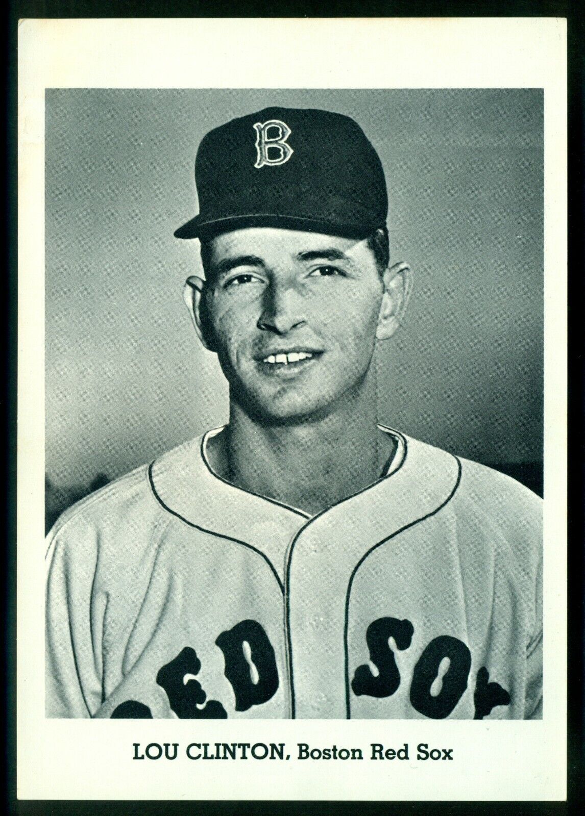 Original 1960's Lou Clinton BOSTON RED SOX Team Issue B&W Photo Poster painting #1 sz 5X7 EX-NM