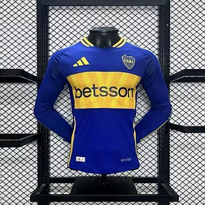 2024/2025 Player Version Boca Juniors Home Long Sleeves Football Jersey 1:1 Thai Quality