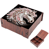 Diamond Painting Wooden Jeweled Horse 4 Slots Diamond Painting Storage Box for Adult Beginner