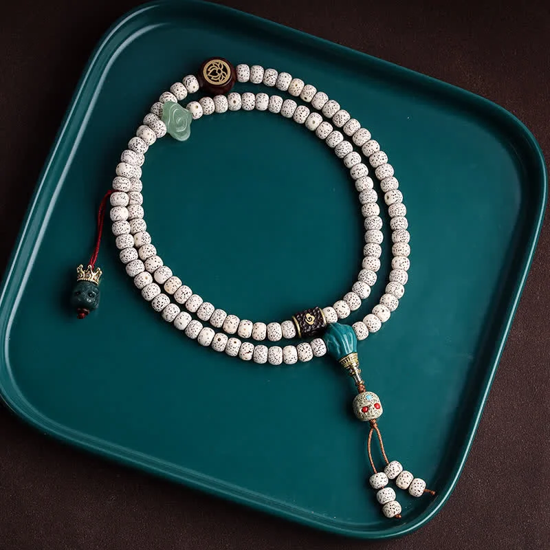 Bodhi Seed Tibetan 108 Mala Beads Charm Bracelet