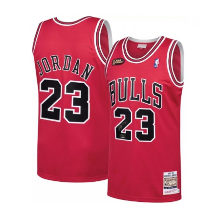 Men's Chicago Bulls #23 Michael Jordan Red 1997-98 Throwback Stitched Jersey HQIN