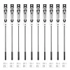 [US Local Warehouse] 10 Packs Lever Extension Flush Bolt 16.54in Latch Slide Bolt Lock Solid Stainless Steel French Door Locks for Commercial Applications Store School Office