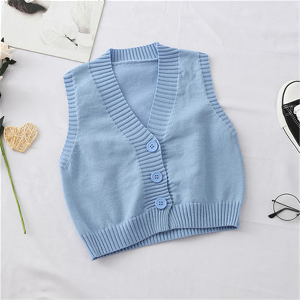 Ballifyex 2020 Women Casual Sweater Vest Sleeveless Waistcoat Knitted Vest For Women Spring Autumn Sleeveless Jacket With Button Top Z3409