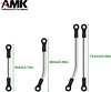 AMK 8Pcs TRX4M Upgrades 155mm Wheelbase Steel Bent Link Rod Set Linkages Pro-Links for 1/18 RC Crawler Car