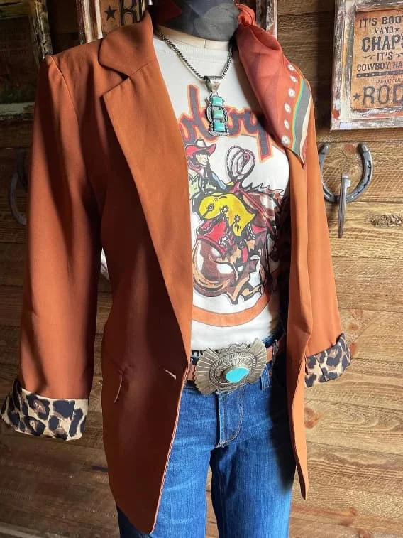 Women's Western Style Printed Jacket