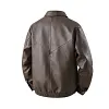 Men's Vintage Faux Leather Bomber Jacket &ndash; Retro Flight Biker Coat with Turn-Down Collar by Inlyline