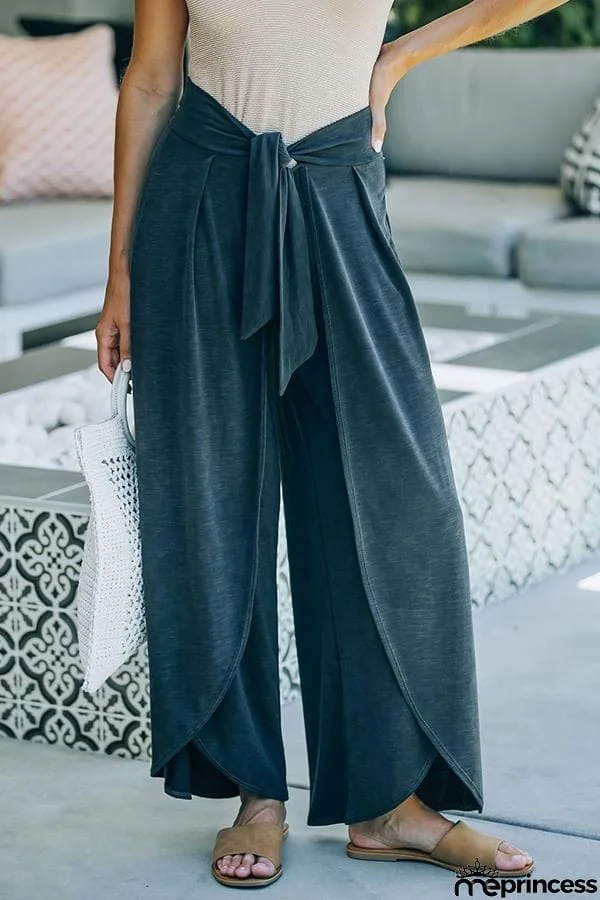 Summer Sizzle Tie Front Modal Blend Pants