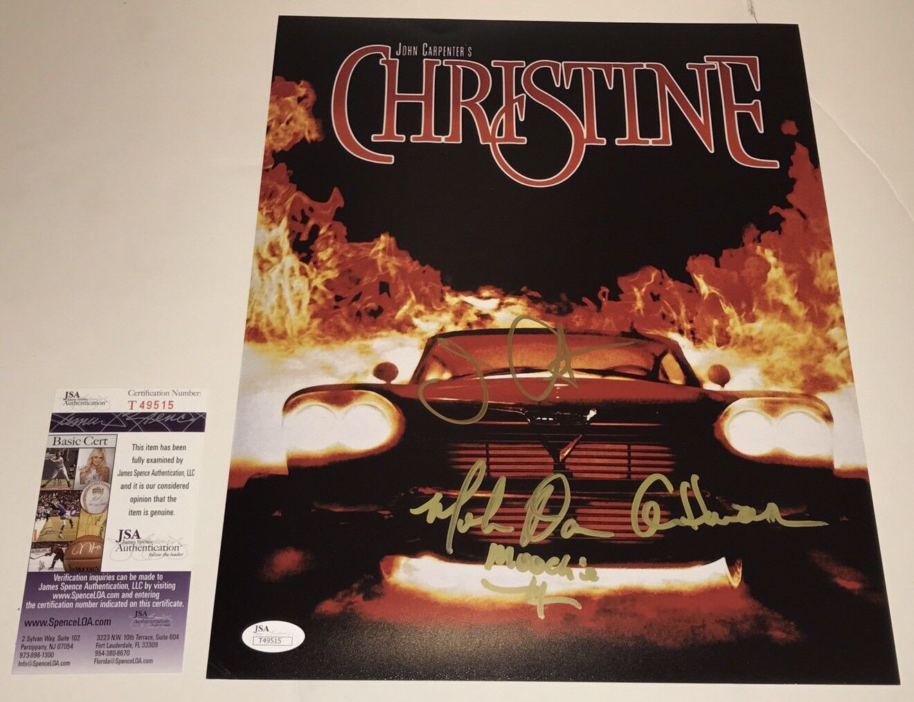 John Carpenter CHRISTINE Cast X3 Signed 11x14 Photo Poster painting IN PERSON Autograph JSA COA