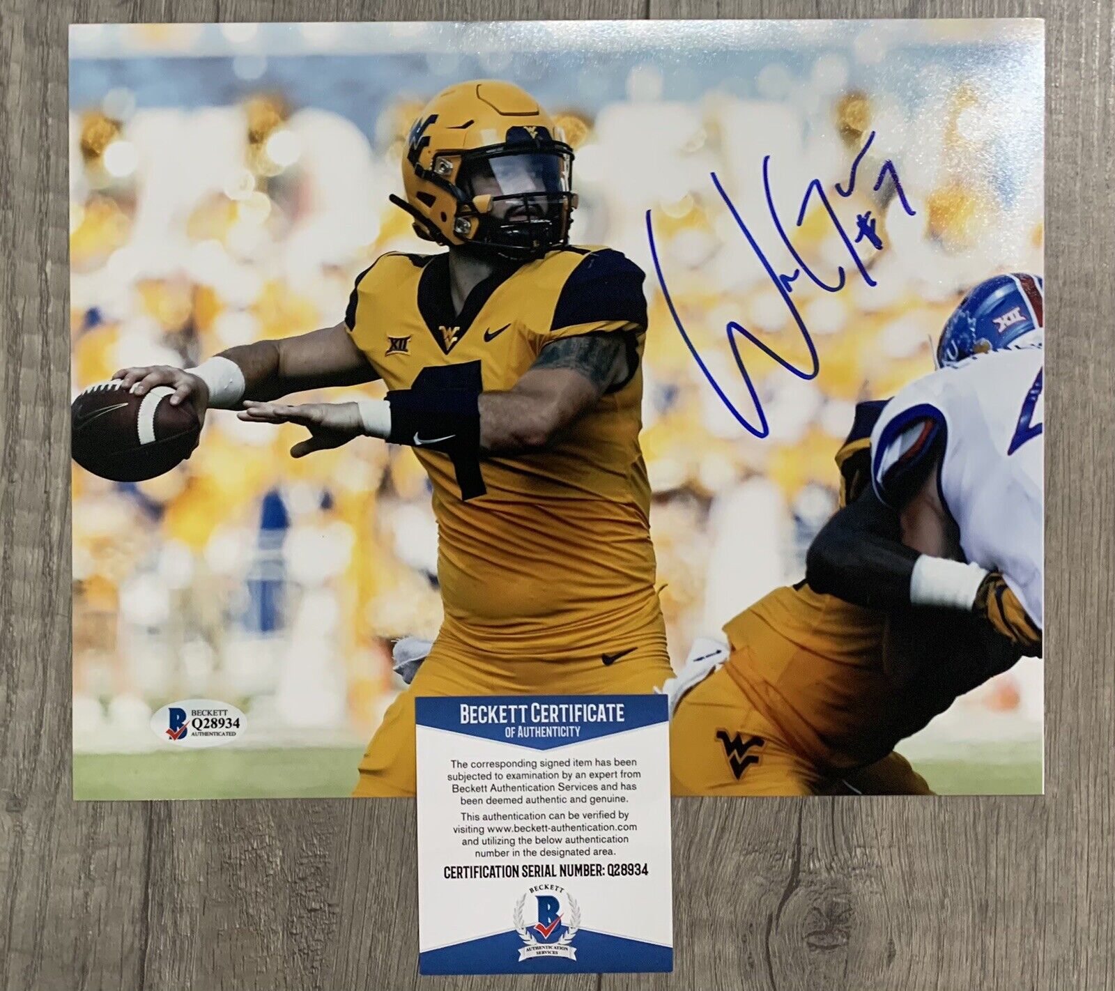 will grier signed autographed 8 x 10 Photo Poster painting beckett bas coa