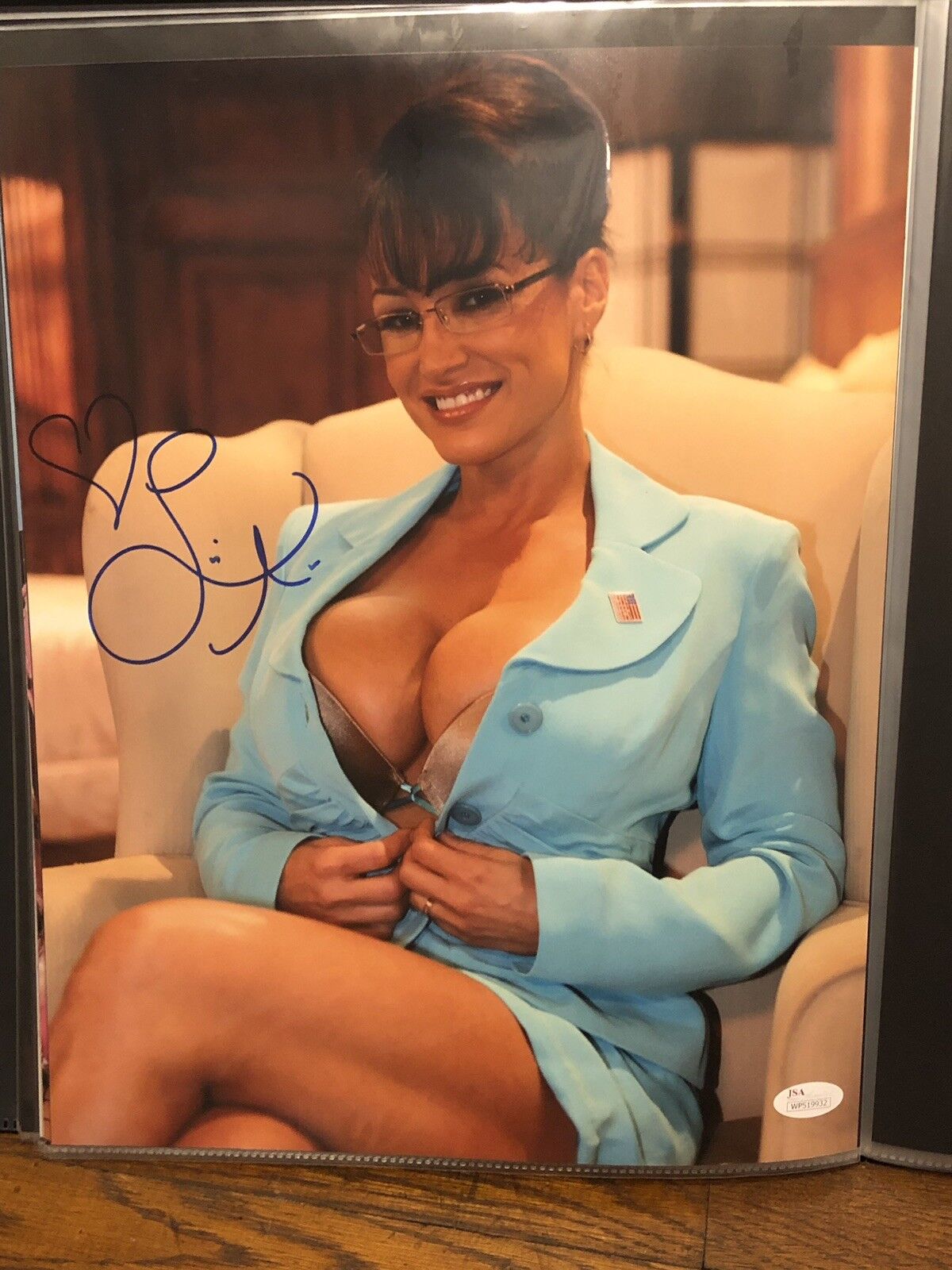 Lisa Ann ADULT STAR Legend SIGNED 11x14 Sarah Palin Photo Poster painting AUTOGRAPH Sexy Milf