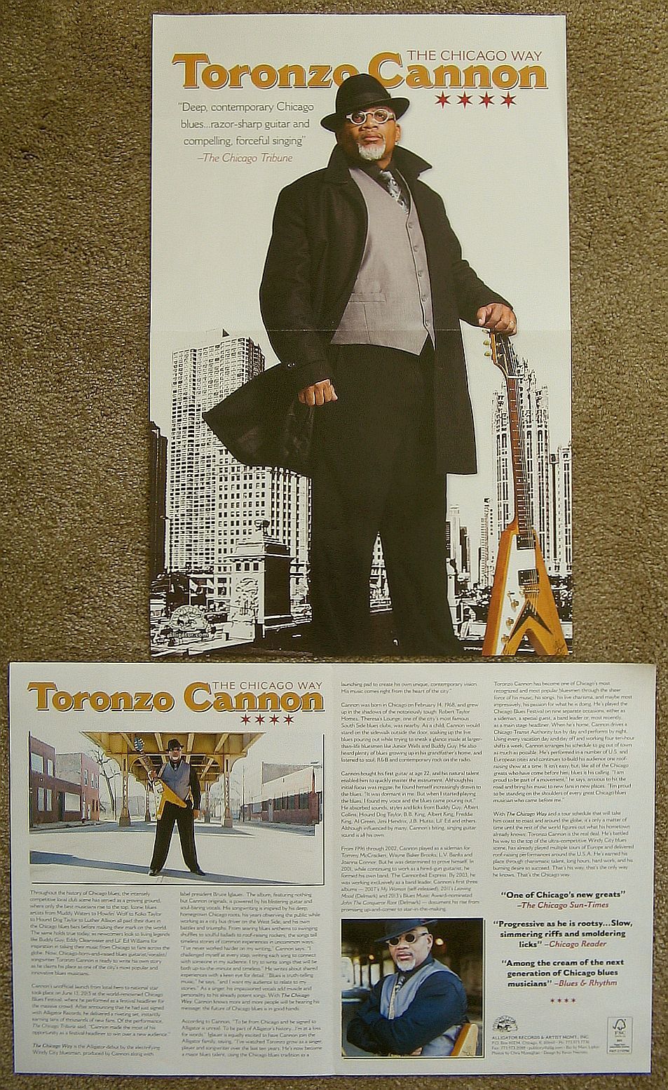 TORONZO CANNON Album POSTER The Chicago Way 2-Sided 11x17