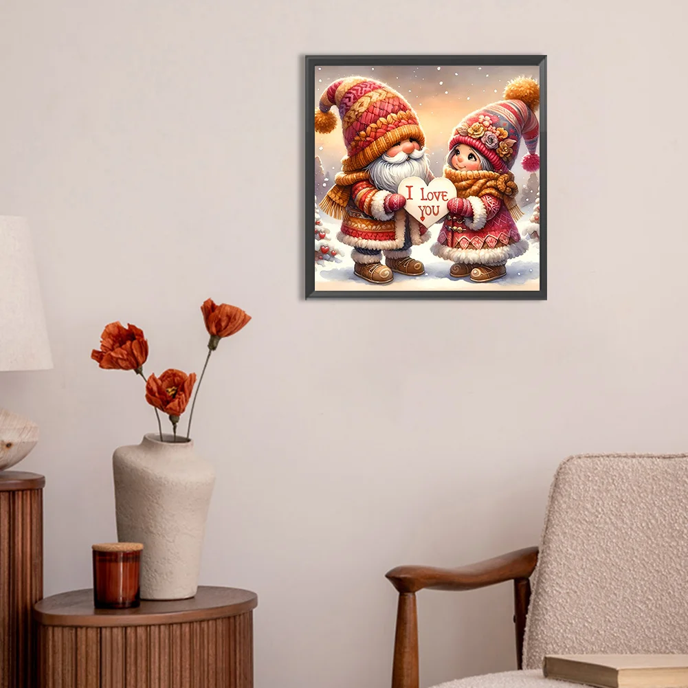 Diamond Painting - Full Round Drill - Gnome Love(Canvas|30*30cm)