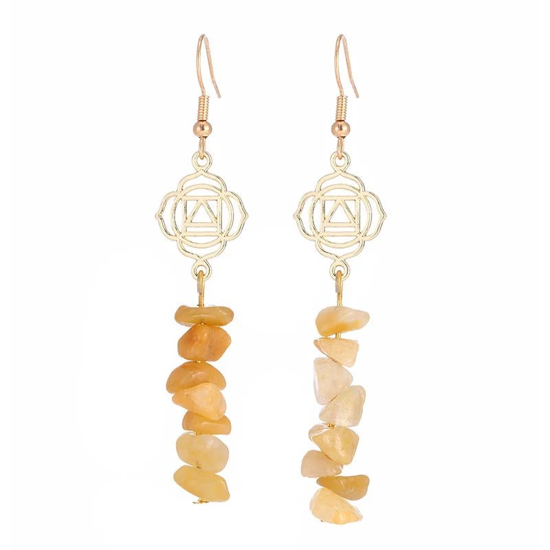 Healing Crystals Zen Cairn Confidence Earrings