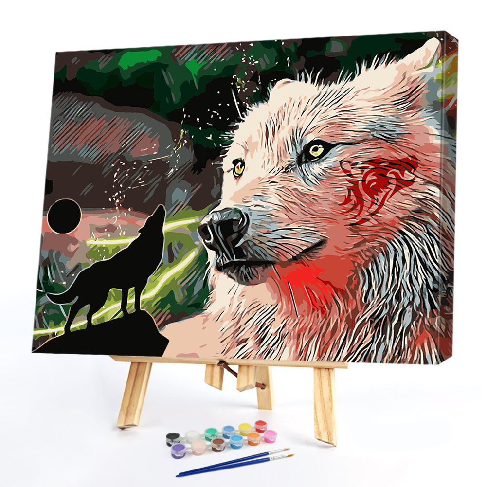 

40*50CM Paint By Numbers-Wolf, 501 Original