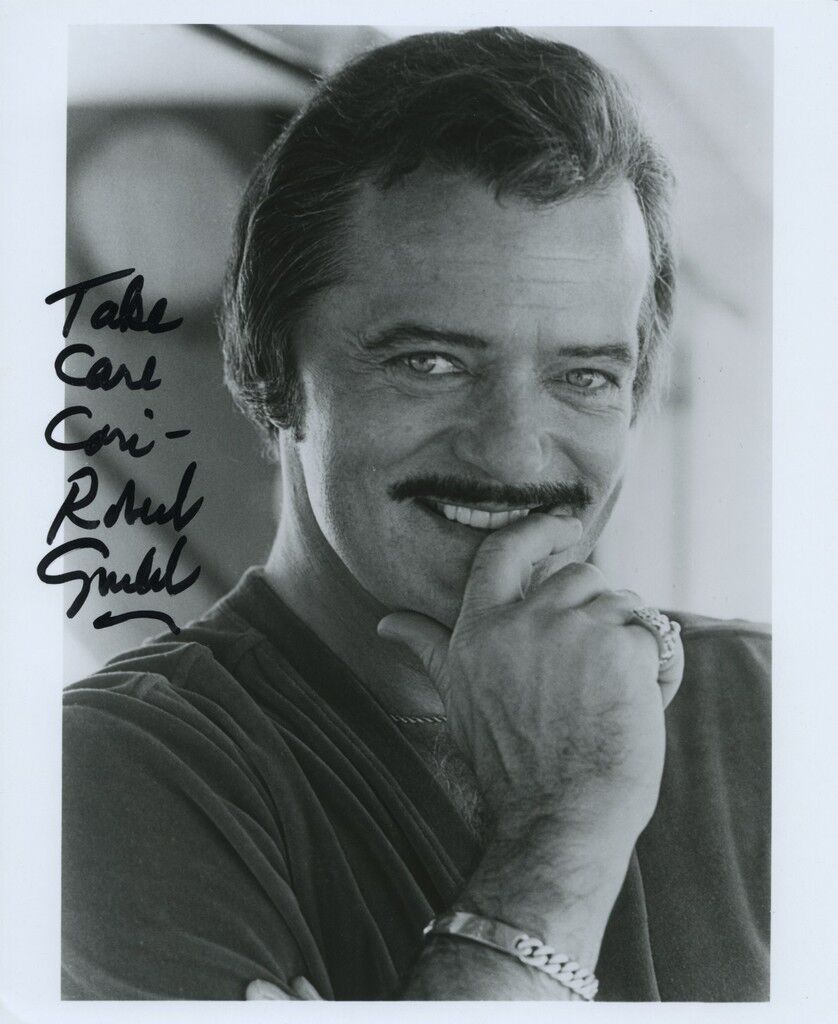 ROBERT GOULET SIGNED BW 8X10 Photo Poster painting NICE!!!