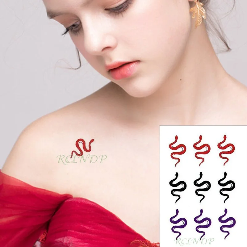 Waterproof Temporary Tattoo Sticker Black Devil Doesn't Sleep English Letters Flash Tatoo Fake Tatto Neck Wrist For Woman Men