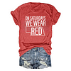 On Saturdays We Wear Red Nebraska Football Tee