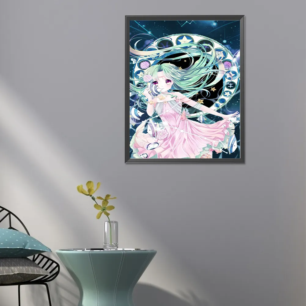 Full Round Diamond Painting 40*50cm - Cartoon Style Girl